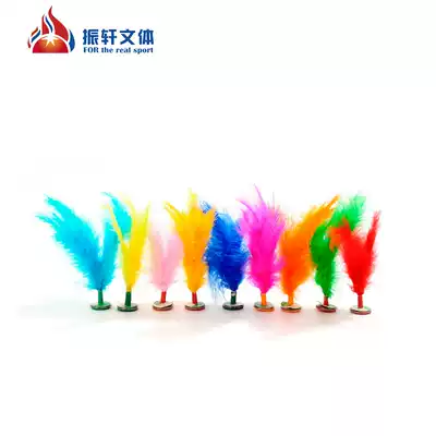 Shuttlecock kick shuttlecock 3 iron pieces of chicken feather shuttlecock game shuttlecock children's shuttlecock flower shuttlecock color random