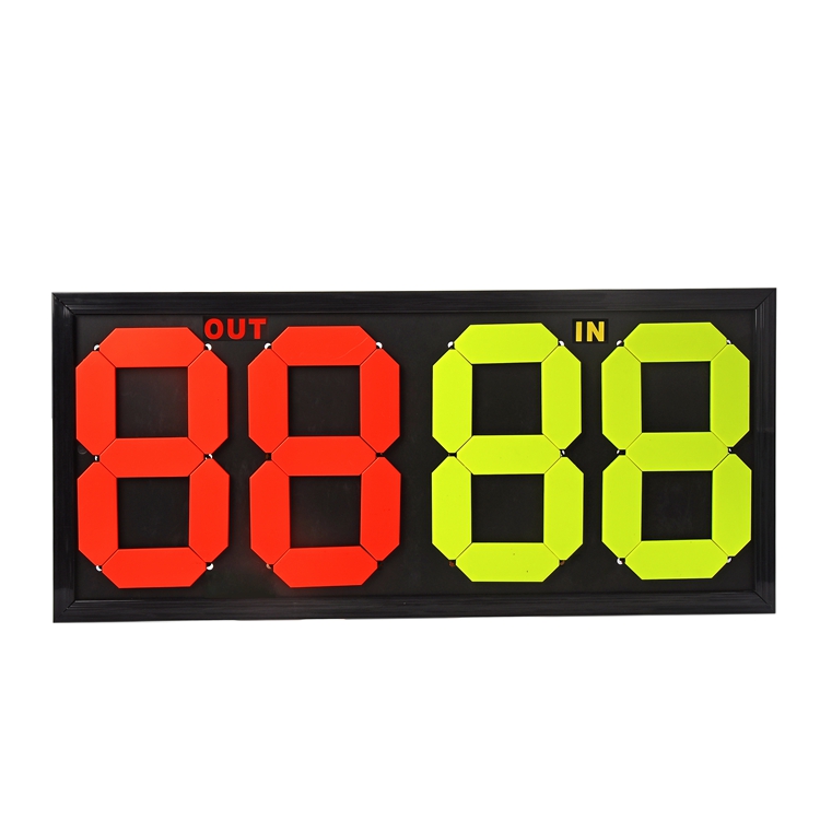 Soccer substitution card Double-sided display 4 digits 2 digit Match substitution Fluorescent display Manual number card change