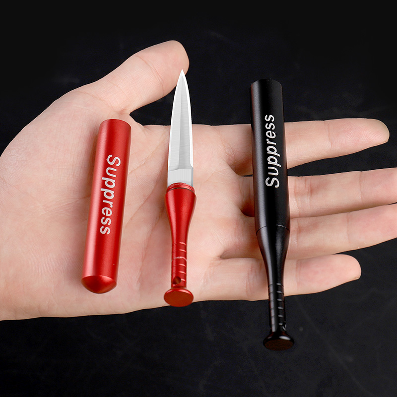 Creative baseball knife mini carry-on dismantling courier knife key type knife student self-defense small pendant EDC cool stick