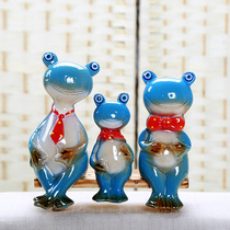 Creative House ceramic frog house modern new house living room Garden Garden animal small decoration wine cabinet decoration crafts