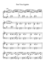 See You Agaim can bring people vocal main melody lyrics complete original song HD Piano Accompaniment Five Lines Spectral