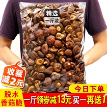 Dried mushroom fruit and vegetable chips Mushroom crisp bulk dehydrated ready-to-eat dried vegetable snacks Shiitake mushroom crisp 500g Gu Ru frozen