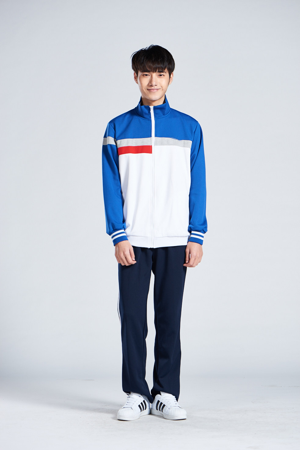 Brand school uniform Middle and high school school uniform two-piece spring sportswear pants two versions @