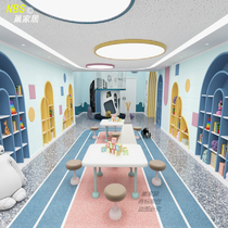 Nordic style training institution learning table and stool set Childrens early teaching learning painting toy table and chair combination customization