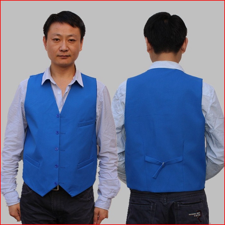 Men And Women Blue Supermarket Restaurants Volunteer Publicity Work Waistcoat Lao Pauci Suit Waistcoat Service Cashier Shoulder Vest
