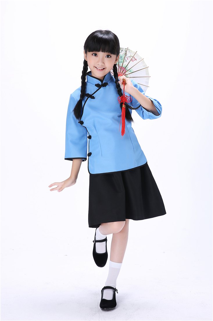 Trang phục trẻ em áo dài lễ tốt nghiệp nam hợp xướng biểu diễn quần áo Cộng hòa Trung Quốc Tháng năm Sinh viên thanh niên thứ tư mặc quần áo phụ nữ trrang phục khiêu vũ cho bé