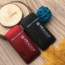 Customized metal windproof advertising lighter customized rubber high-end prosperous free printing hotel Zhongbing