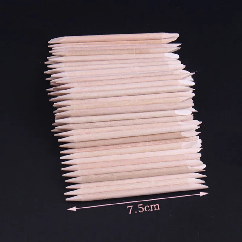 Nail Art Orange Wood Sticks, Double-Ended, 100 Pieces Per Bag, 7.5cm, Cuticle Pusher, Glue Residue Remover, Rhinestone Applicator, Nail Tools Nail Art Orange Wood Sticks, Double-Ended, 100 Pieces Per Bag, 7.5cm, Cuticle Pusher, Glue Residue Remover, Rhinestone Applicator, Nail Tools