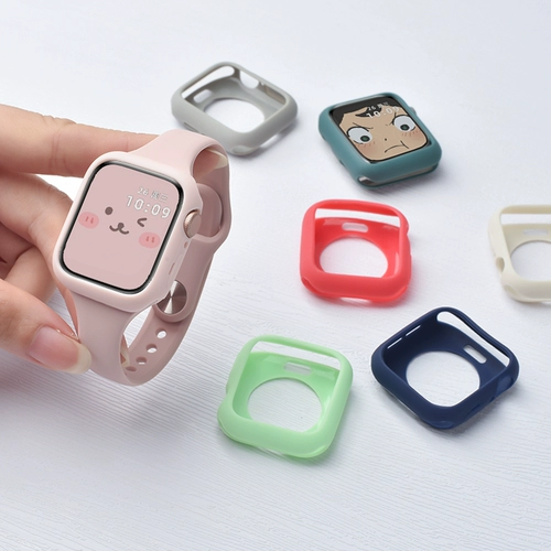 Применимо AppleWatch Candy Silicon Silicon Spatective Case S8 Цветовая рама очарование IWATCHS7/6/5/4/3/2/1/SE возрастное возраст кремниевой полая мягкая оболочка 41 мм/45 мм защитная крышка не повреждена.