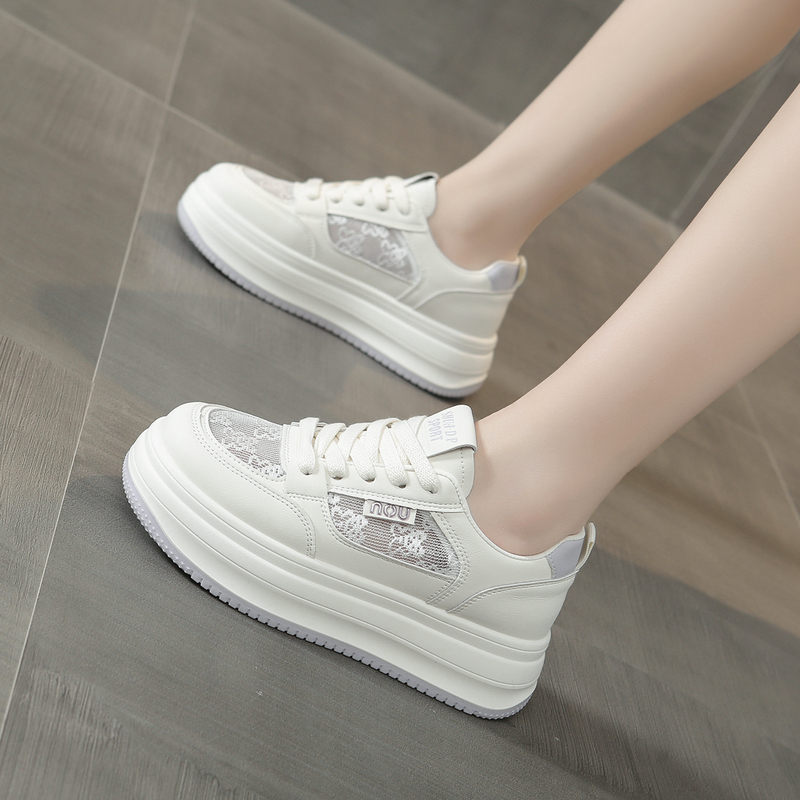 Lace Mesh Breathable White Sneakers for Women 2026 Summer Thin Soft-Soled Non-Slip Casual Sports Travel Shoes Mesh Shoes