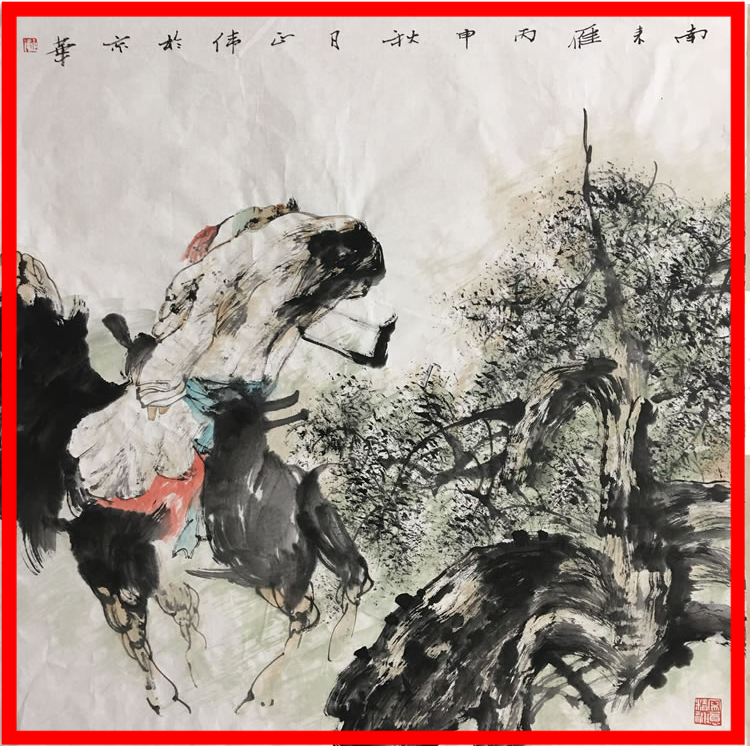 Hu Zhengwei Famous celebrity calligraphy and painting works Chinese painting decoration Fidelity original antique collection Hand-painted art boutique