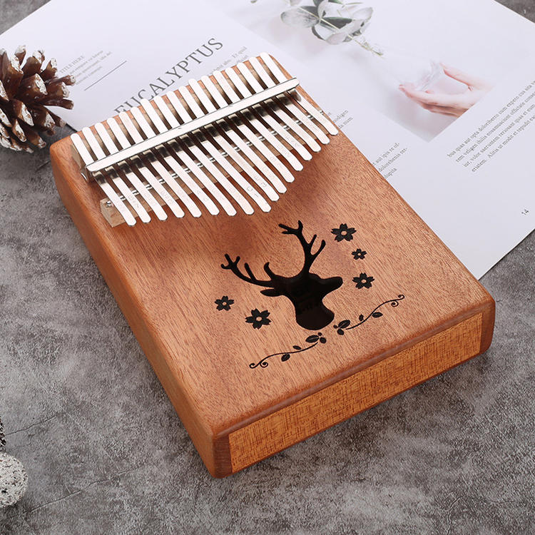[七夕 礼] Thumb piano 17 âm thanh hươu Kalimba ngón tay piano quà tặng nhạc cụ cầm tay kalimba - Nhạc cụ phương Tây đàn guitar fender