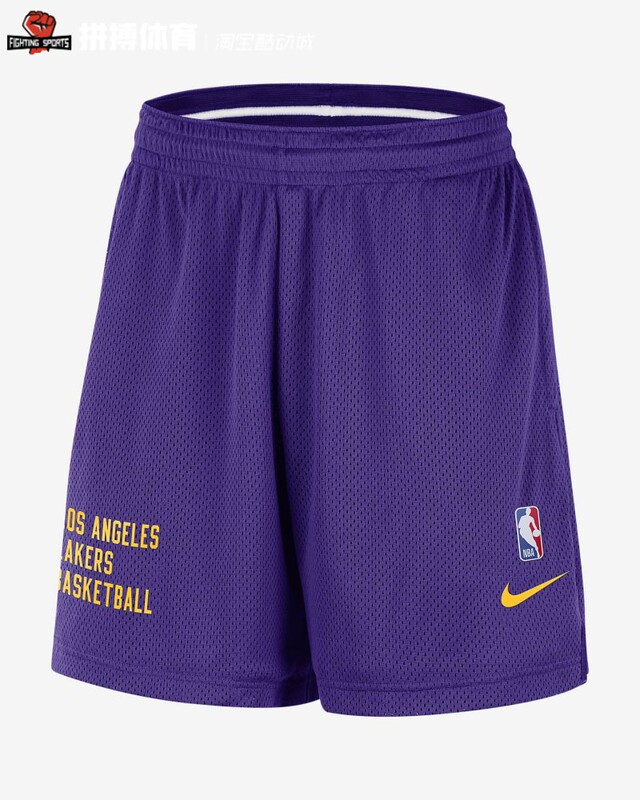 Authentic Nike Los Angeles Lakers Nba Men's Mesh Shorts Summer American-Style Shorts Dx9700