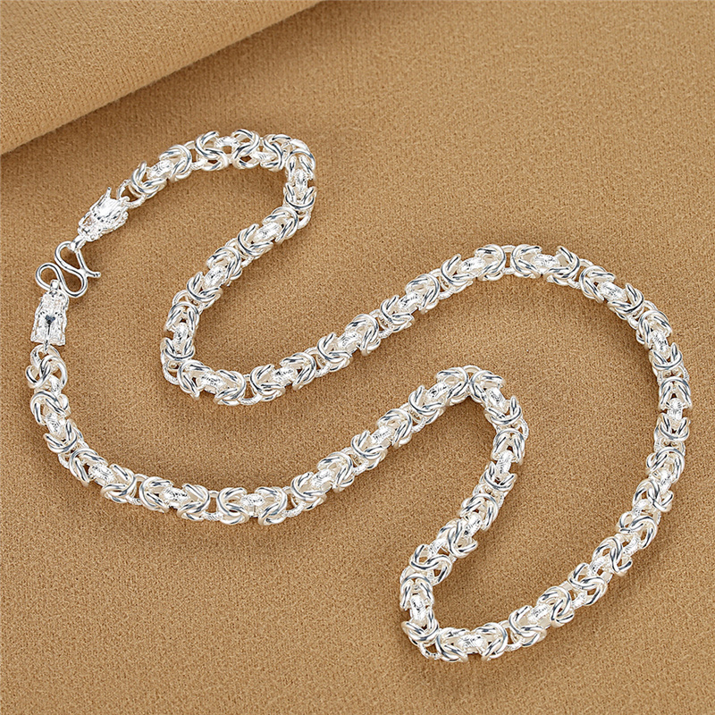 S999 - Click silver tap necklace men fashion hegemony chain football silver gift exquisite original design court