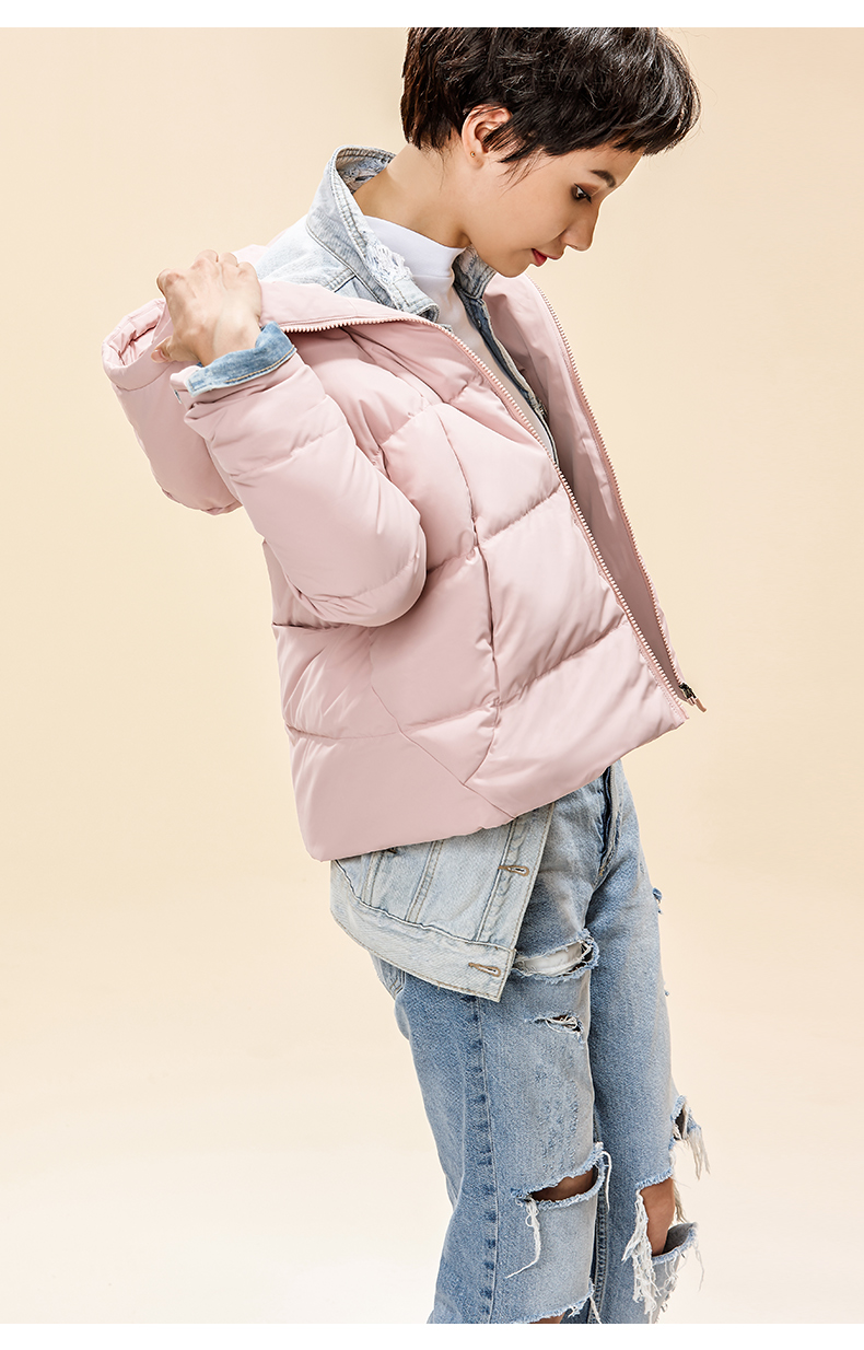 Anta Womens 2018 mới mùa thu và mùa đông đứng cổ áo ấm xuống áo khoác nữ ngắn phần dày áo khoác xuống - Thể thao xuống áo khoác áo phao bé trai