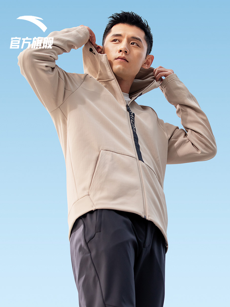 Anta jacket men hooded 2021 new spring knitted jacket Zhang Jike with the same type of pants thick cotton T official flagship