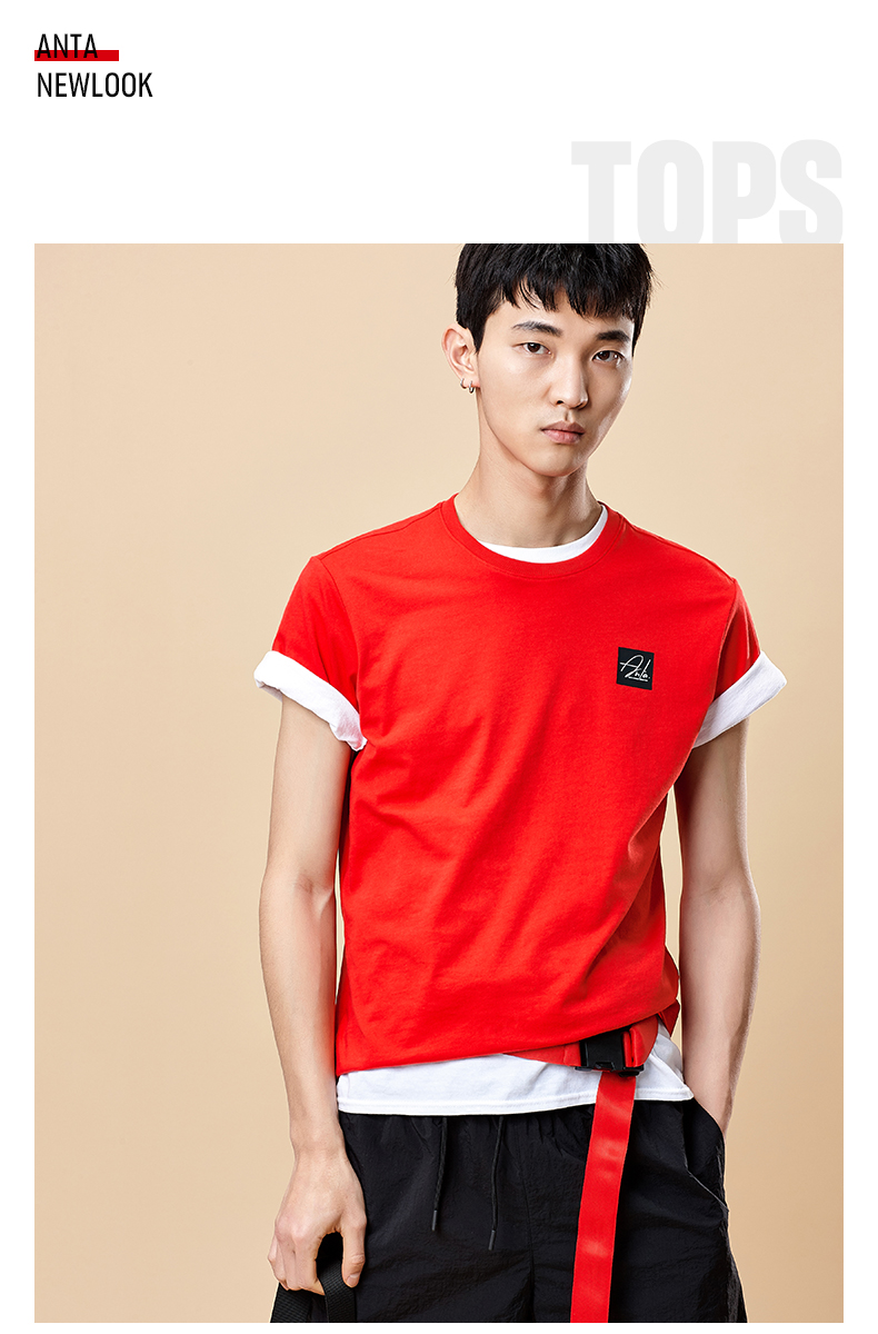 Trang phục thể thao Anta nam 2019 trang phục thể thao mùa hè mới chính thức cho nam mùa hè quần ngắn tay crop top hai mảnh - Thể thao sau bộ quần áo thể thao nữ