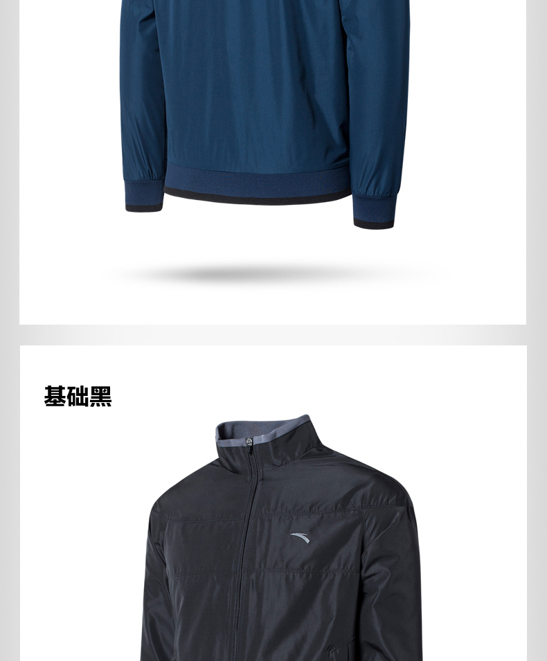 Anta nam quần áo nam 2018 mùa xuân mới chính hãng đứng cổ áo áo khoác thể thao áo dây kéo cardigan coat men áo khoác adidas neo