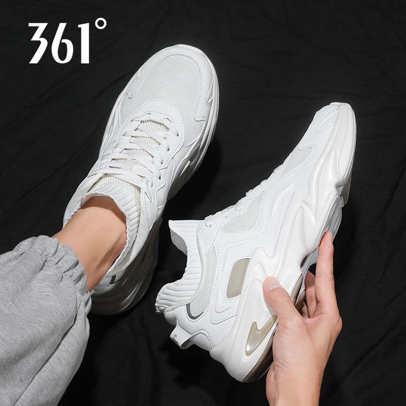 361 Men Shoes Old Daddy Shoes Spring 2022 New Running Shoes Tide 361 Degrees Breathable Net Face Damping Sports Shoes