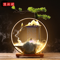 Running water ornaments make money circulating water atomization humidifier Chinese ceramic feng shui decoration opening gift