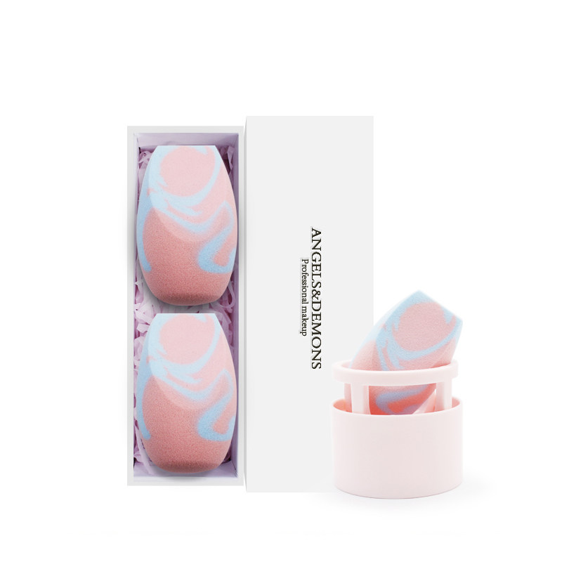 Makeup Sponge Beauty Egg Powder Bashing Pudding Purple Upper Makeup Clothing Posts Dry And Wet Three-Section Color Makeup Tools