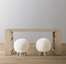  W1962 exported to the United States R family childrens series low stool Ivory white lamb pumpkin round stool childrens stool