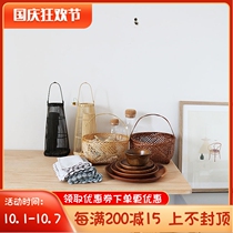 W1962 export to Japan domestic traditional handicraft bamboo weaving storage basket Chinese style Japanese small basket decorations