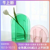 W1962 new stained glass Nordic geometric pink Green simple vase flower arrangement flower
