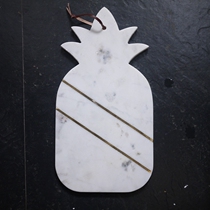 W1962 India imported pineapple shape metal trim Marble Cooking board sushi board chopping board