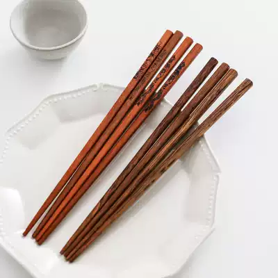 W1962 Japan new solid wood household tableware iron wood Kemu health good use chopsticks environmental protection natural wood chopsticks