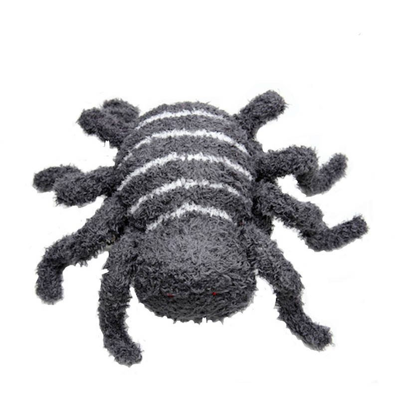 W1962 Japanese fluffy Halloween black spider backpack Halloween gift insect decoration stereo bag