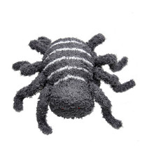 W1962 Japanese fluffy velvet black spider backpack Halloween gift insect decoration stereo bag