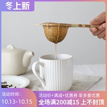 W1962 export Japanese staff hand-woven natural bamboo tea leak tea filter handmade bamboo tea gadgets
