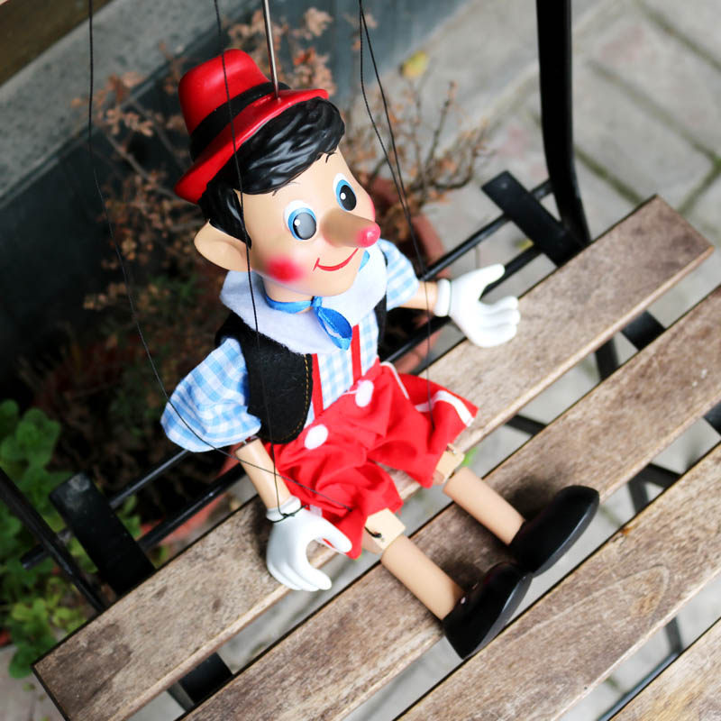 W1962 export Czech puppet home matchmaking puppet Pinocchio puzzle brain toy children's handicraft performance