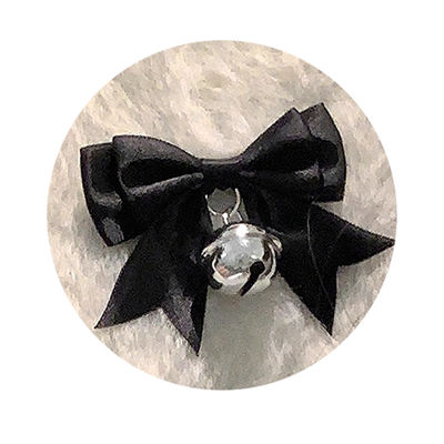 Black bow bell Mi Xiaogua original cute ribbon brooch and pin, diy clothes, bags and accessories