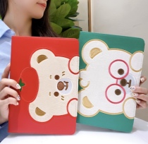 ipad8 protective cover 10 2 embroidery 7 Cute pro11 anti-fall Air3 shell mini5 Plush bear 9 7 Tablet cover 6