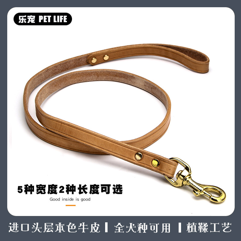 Dog rope traction rope Labrador walking dog medium large dog chain big dog French fighting corgi leather collar