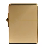 Медная ветрозащитная золотая зажигалка на керосине, медный шарнир