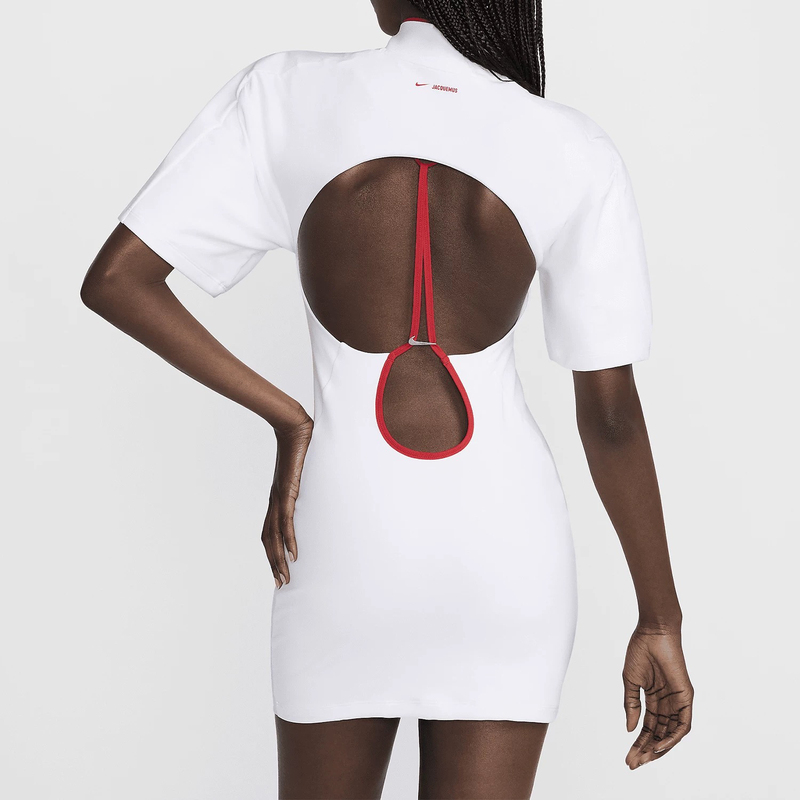 Nike Jacquemus Collaboration Women's White Backless Sports Fashion Dress Fv5683 Nike Jacquemus Collaboration Women's White Backless Sports Fashion Dress Fv5683