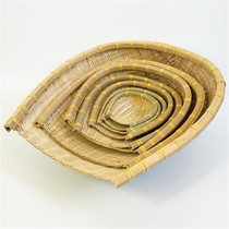 Pure handmade bamboo weaving products crafts bamboo basket bamboo dustpan bamboo basket storage basket bamboo plaque vegetable fruit basket