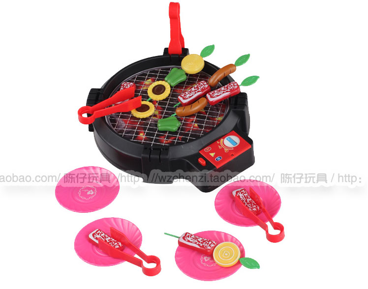 Nhà bếp mô phỏng bếp nướng điện Trẻ em mẫu giáo chơi nhà BBQ đồ chơi cha mẹ-con - Phòng bếp khay gia vị