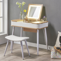 Mini solid wood dressing table bedroom small apartment flip simple modern economy shake sound dressing table with lamp