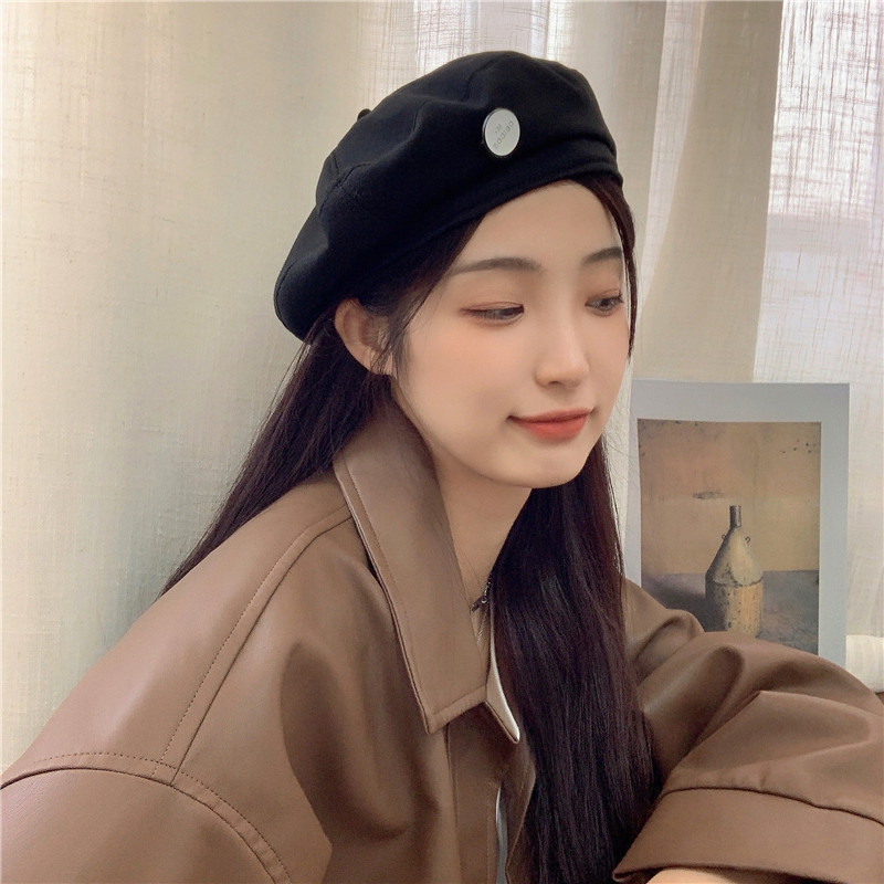 Candy Keen beret women's 2022 autumn and winter new knitted Japanese retro sweet fashion painter hat