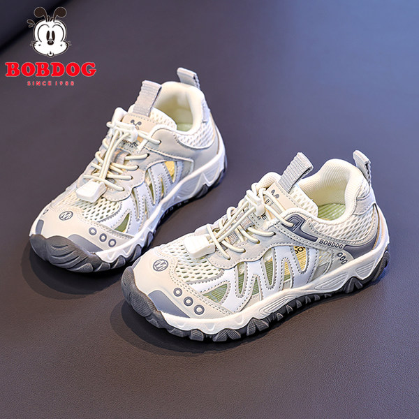 Babudou Boys' Sports Shoes 2026 New Summer Children's Mesh Breathable Non-Slip Hiking Thin Mesh Shoes with Hollow Design — 2