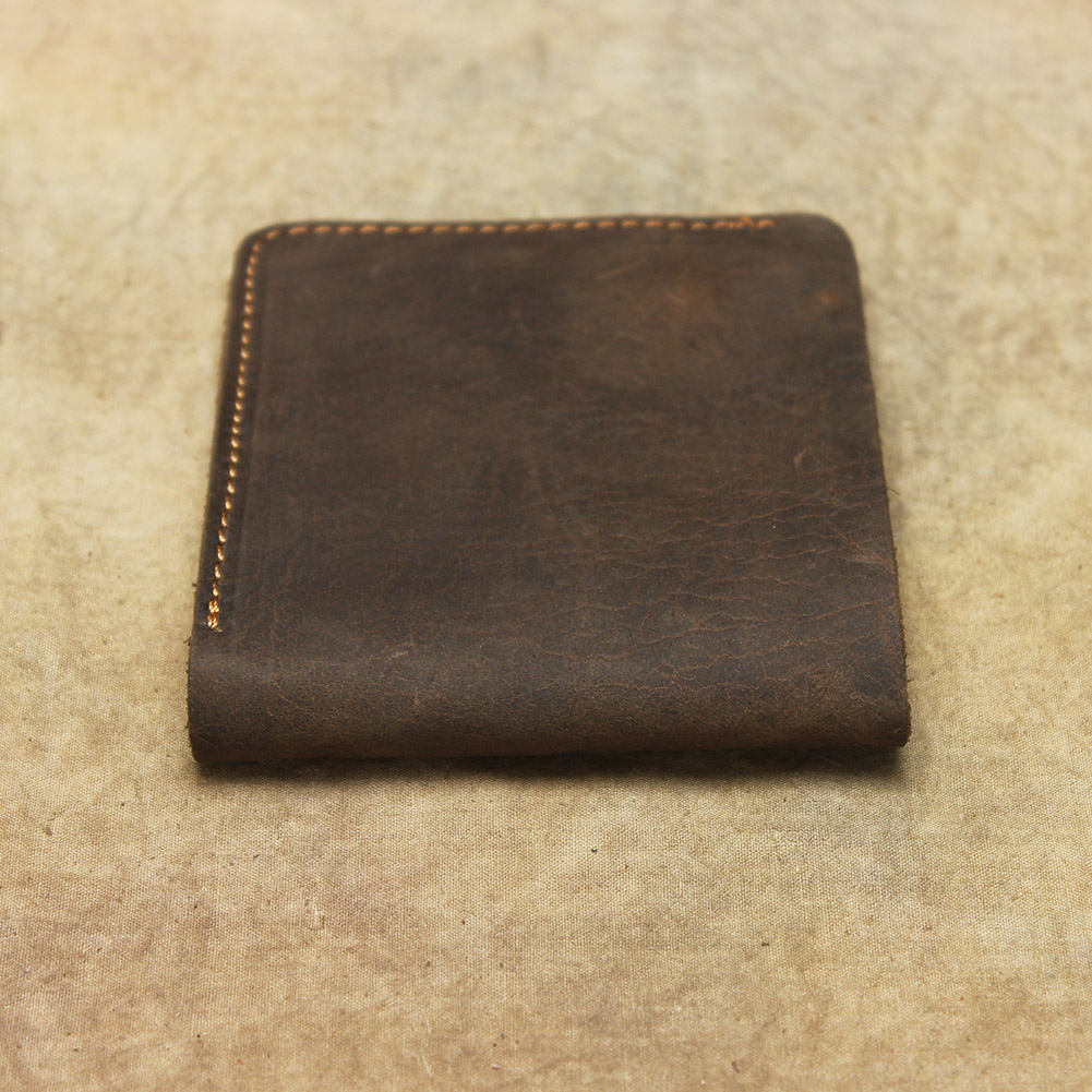 Giải phóng mặt bằng đặc biệt crazy leather leather handmade ví đơn giản túi micro-man retro ví da bò nam ví tiền nam