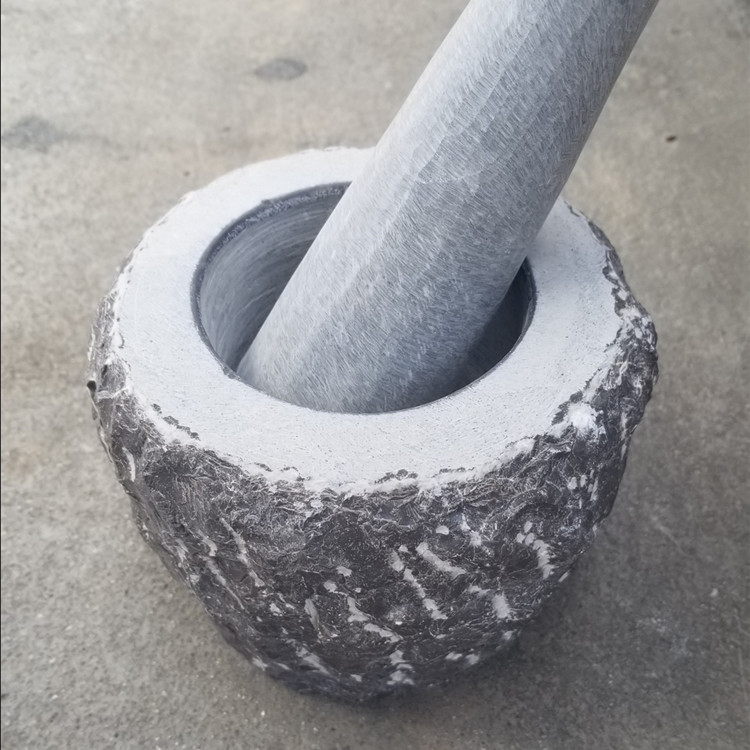 Shandong Zibo Natural Handmade Green Stone Press Garlic Acetabulum Stone Mortar Household Garlic Mortar Mashed Pot Grinding Machine Garlic Stone Mortar