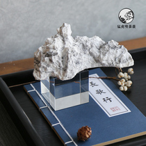 New Chinese resin Rockery stone crystal tray set combination decoration coffee table model room desktop soft decoration