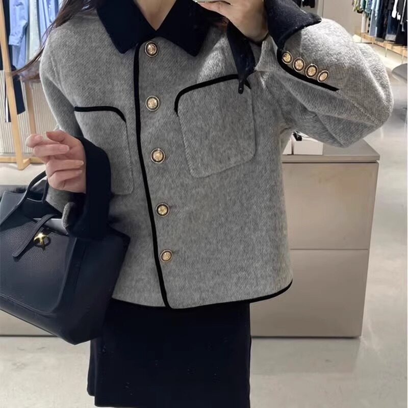 DGVV双面羊绒大衣：小香风法式短款，秋冬必备宝藏单品( ´ `) ノ♪_背心吊带_淘宝服装网