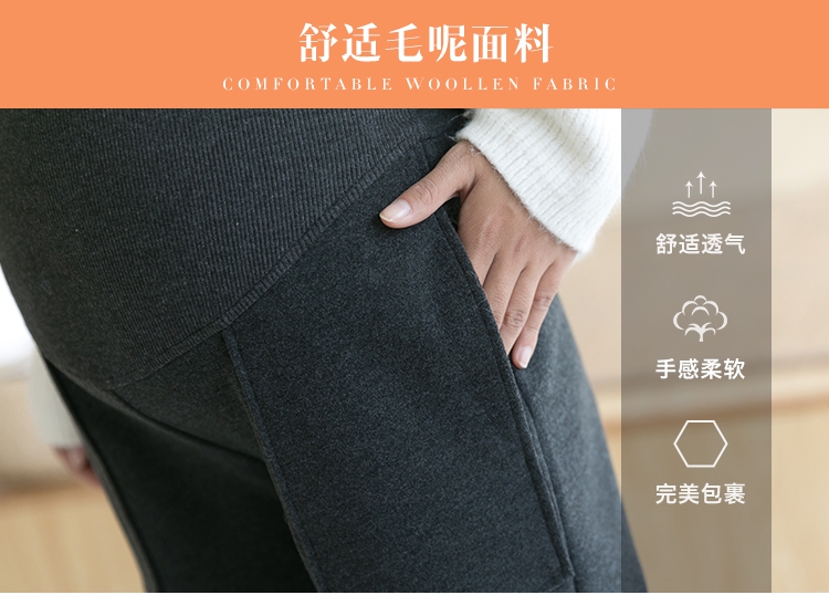 Bà bầu phù hợp với mùa đông mẫu thời trang 2018 mới áo len cổ cao áo len dài phần bên ngoài mặc top hai mảnh phù hợp đầm bầu thời trang