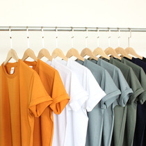 220g whole cotton American heavy pound T-shirt male and female short sleeve casual round collar for undershirt activity short sleeve shirt loose